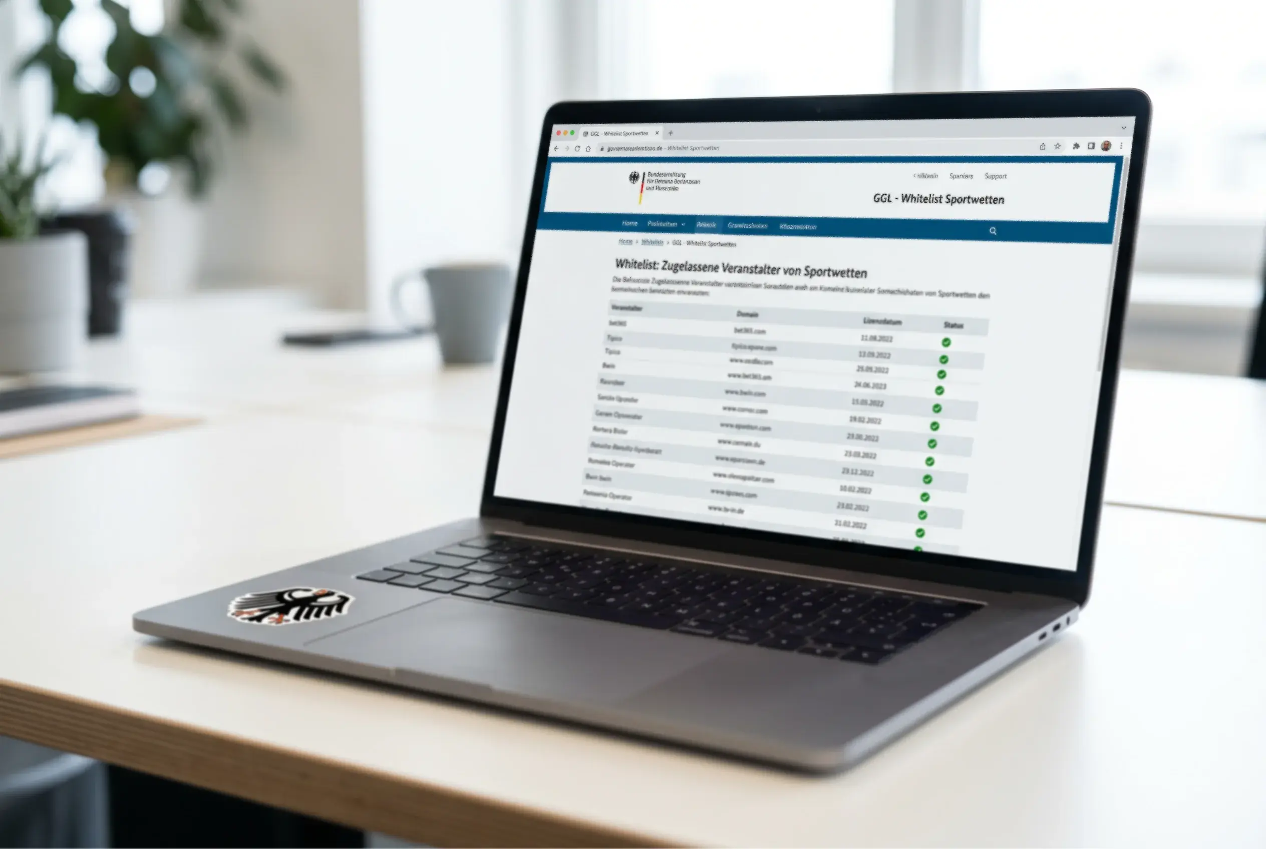 GGL Whitelist für Sportwetten und zugelassene UFC Wettanbieter