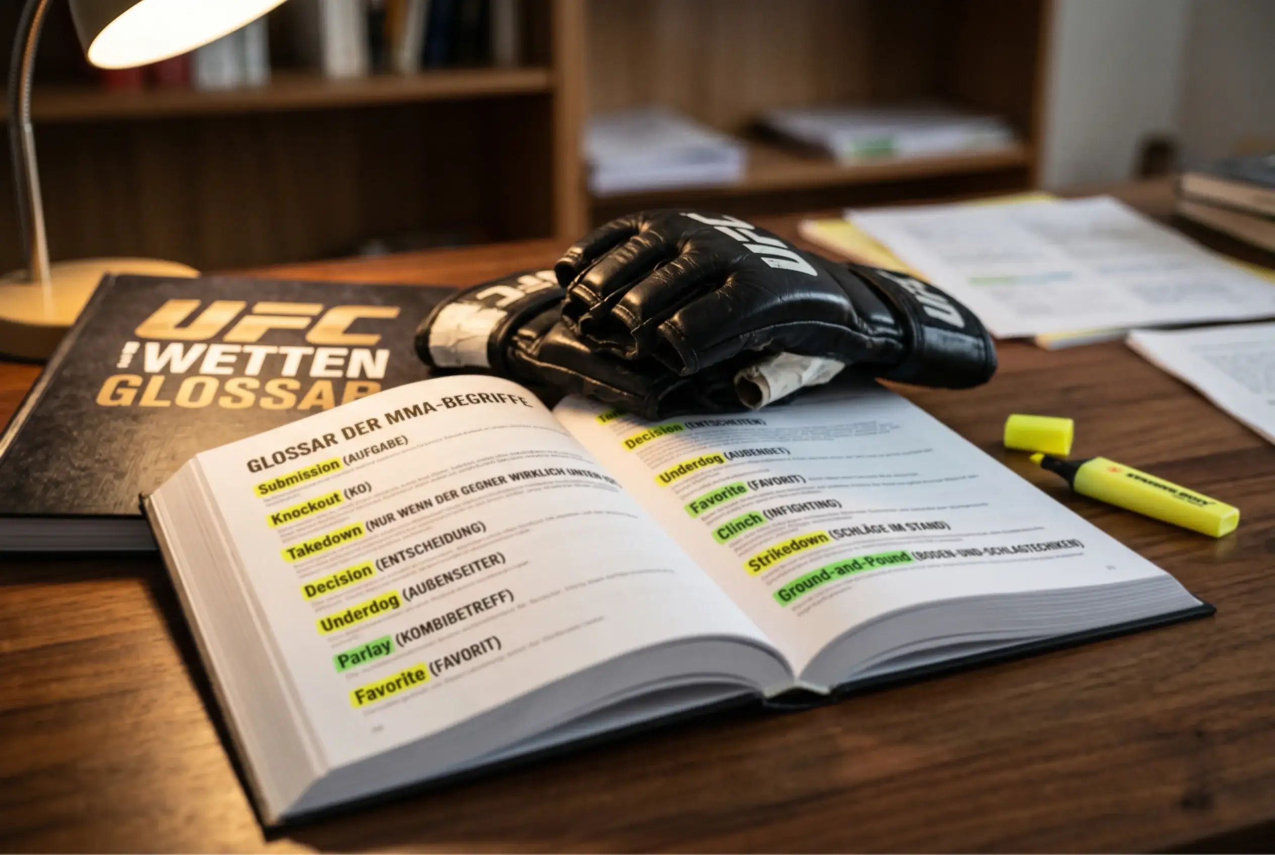 UFC Wetten Glossar mit MMA Fachbegriffen für Sportwetter